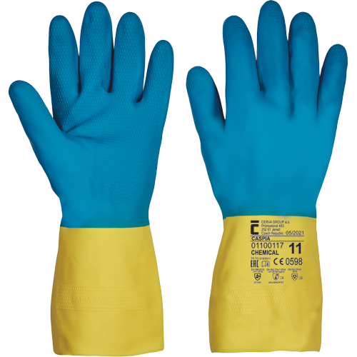 chemické rukavice caspia